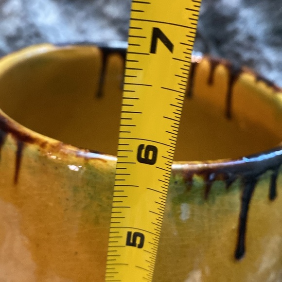 Glazed ceramic saucepan/casserole yellow ceramic pot - Picture 13 of 16